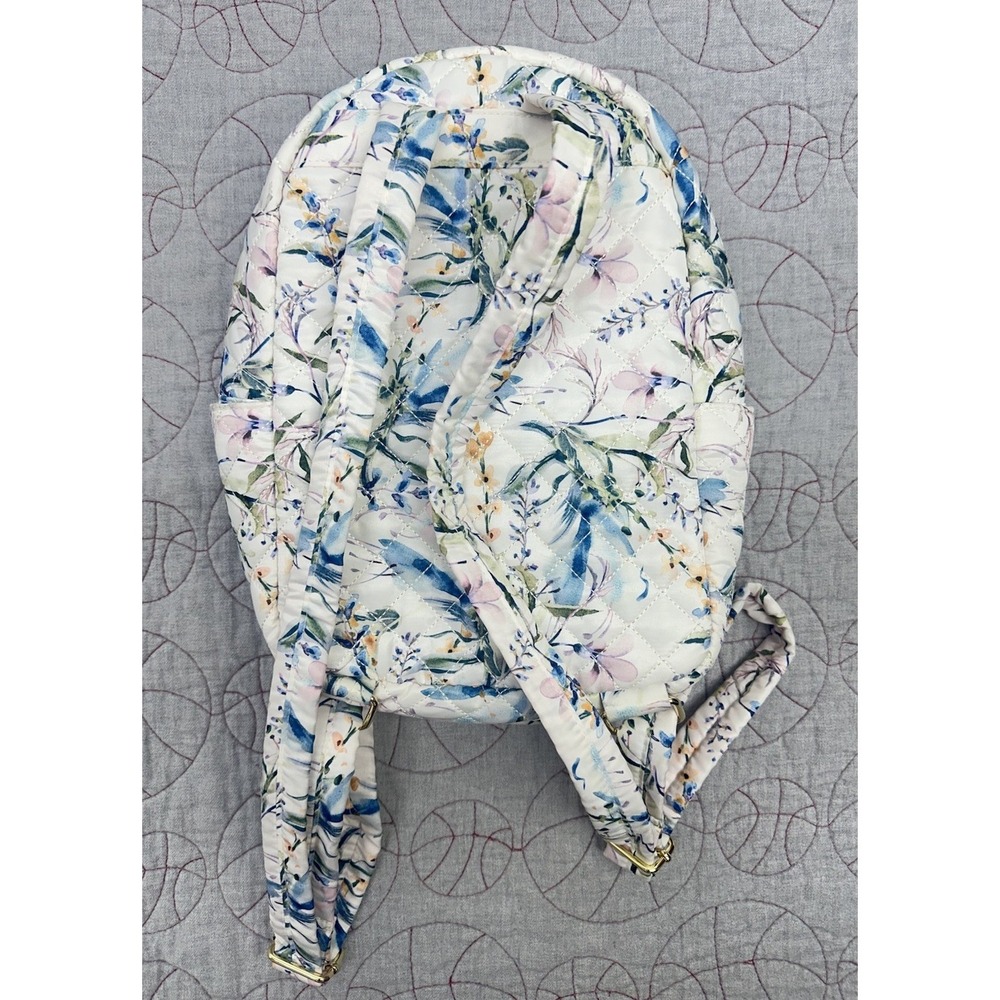 Nanette Lepore Backpack Multicolor Quilted Floral Boho Gold Logo / Womens Mini‎ - Picture 2 of 8